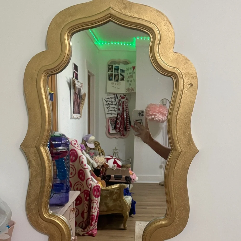 Elegant Gold Quatrefoil Wall Mirrors
